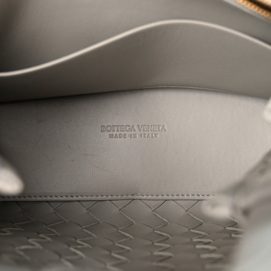 Nappa Intrecciato Small Andiamo Shoulder Bag Sterling