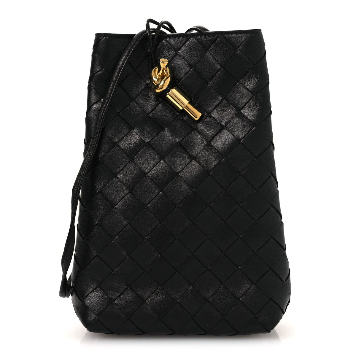 Nappa Intrecciato Andiamo Phone Pouch Black