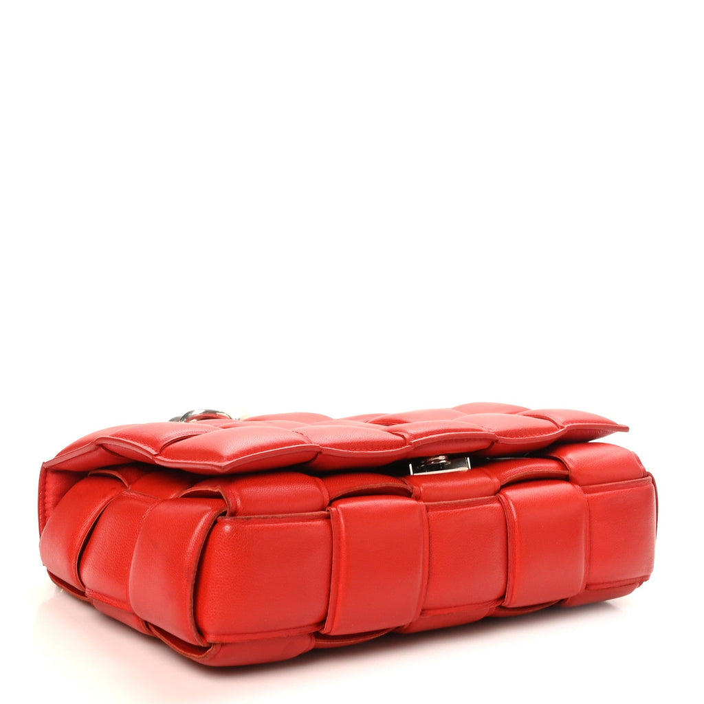 Lambskin Maxi Intreccio Padded Chain Cassette Crossbody Bag Nail Polish