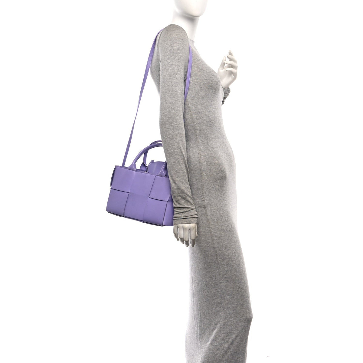 Calfskin Maxi Intreccio Mini Arco Tote Wisteria