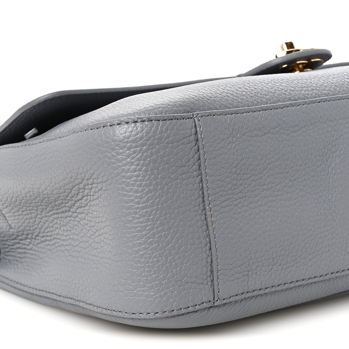 Grained Calfskin Small Souplissimo Maxi Flap Gray