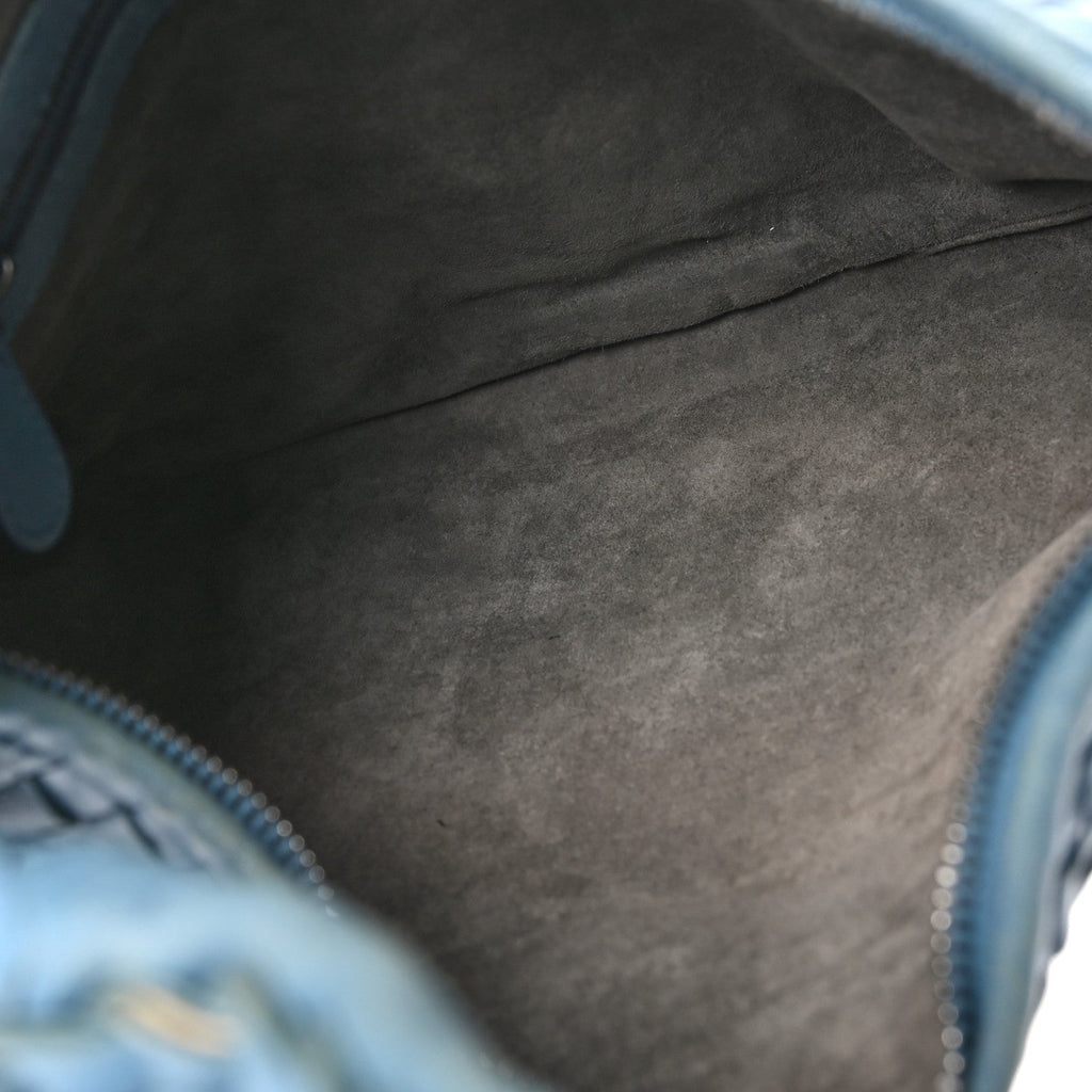Nappa Intrecciato Medium Veneta Hobo Oceano
