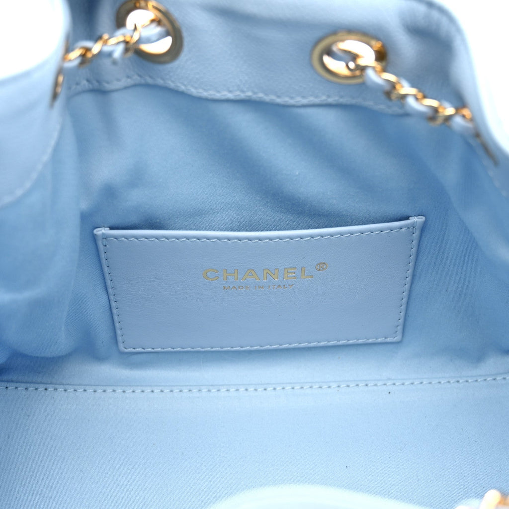 Caviar Quilted Mini Chanel 25 Handbag Light Blue