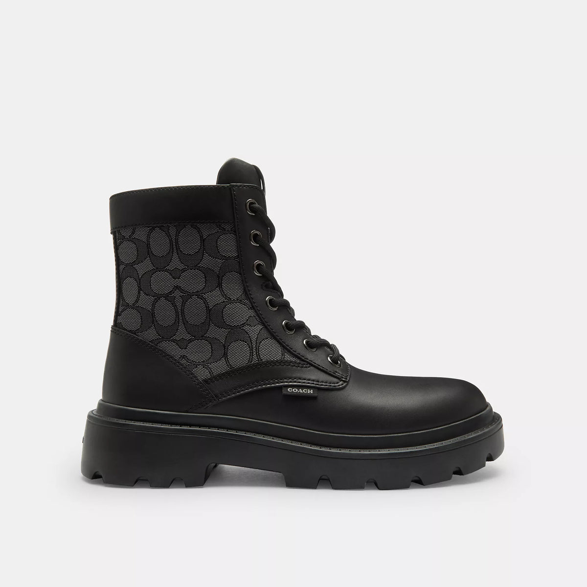 Coach Outlet Combat Boot With Signature Jacquard
