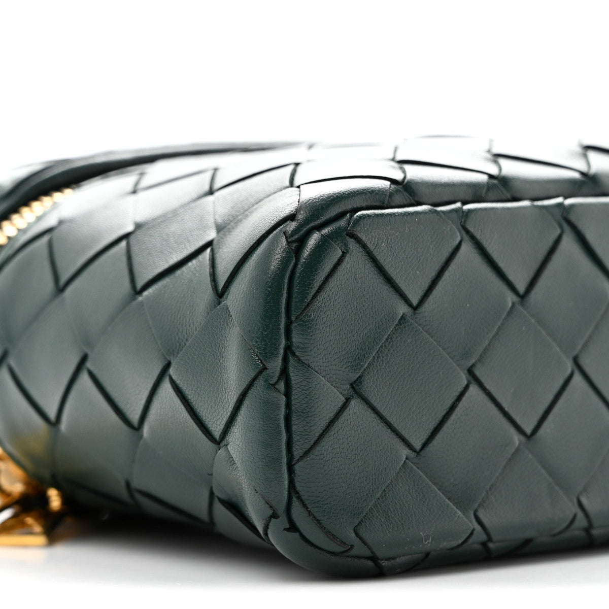 Nappa Intrecciato Bang Bang Vanity Case Emerald Green