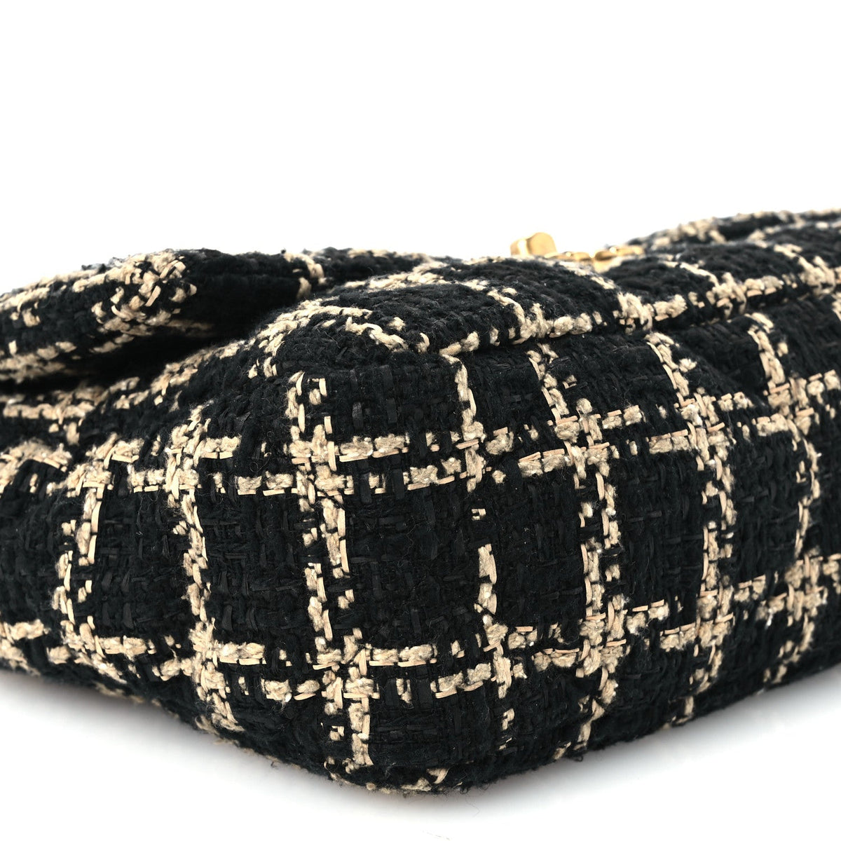 Tweed Quilted Medium Chanel 19 Flap Black Beige