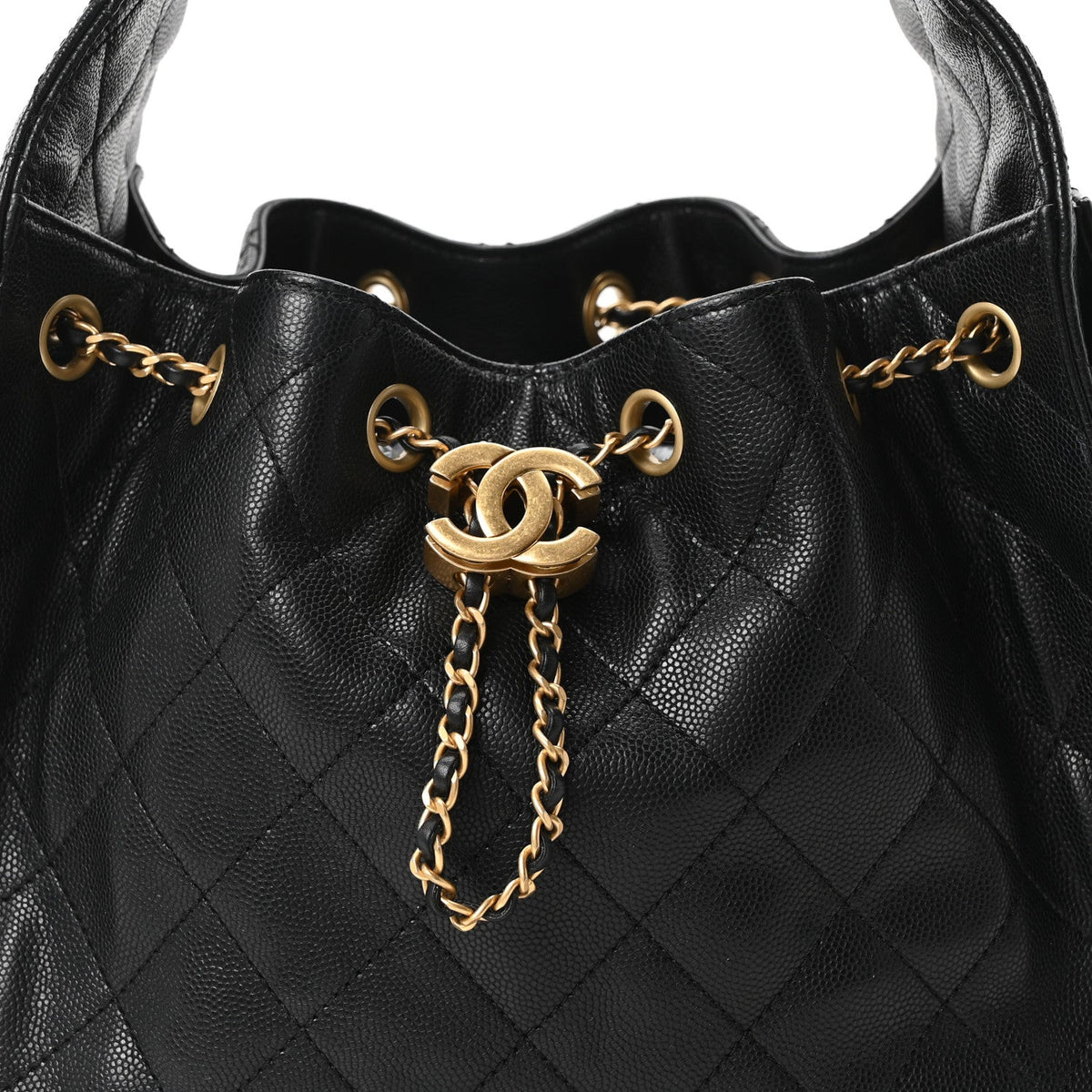 Caviar Quilted Small Chanel 25 Handbag Black