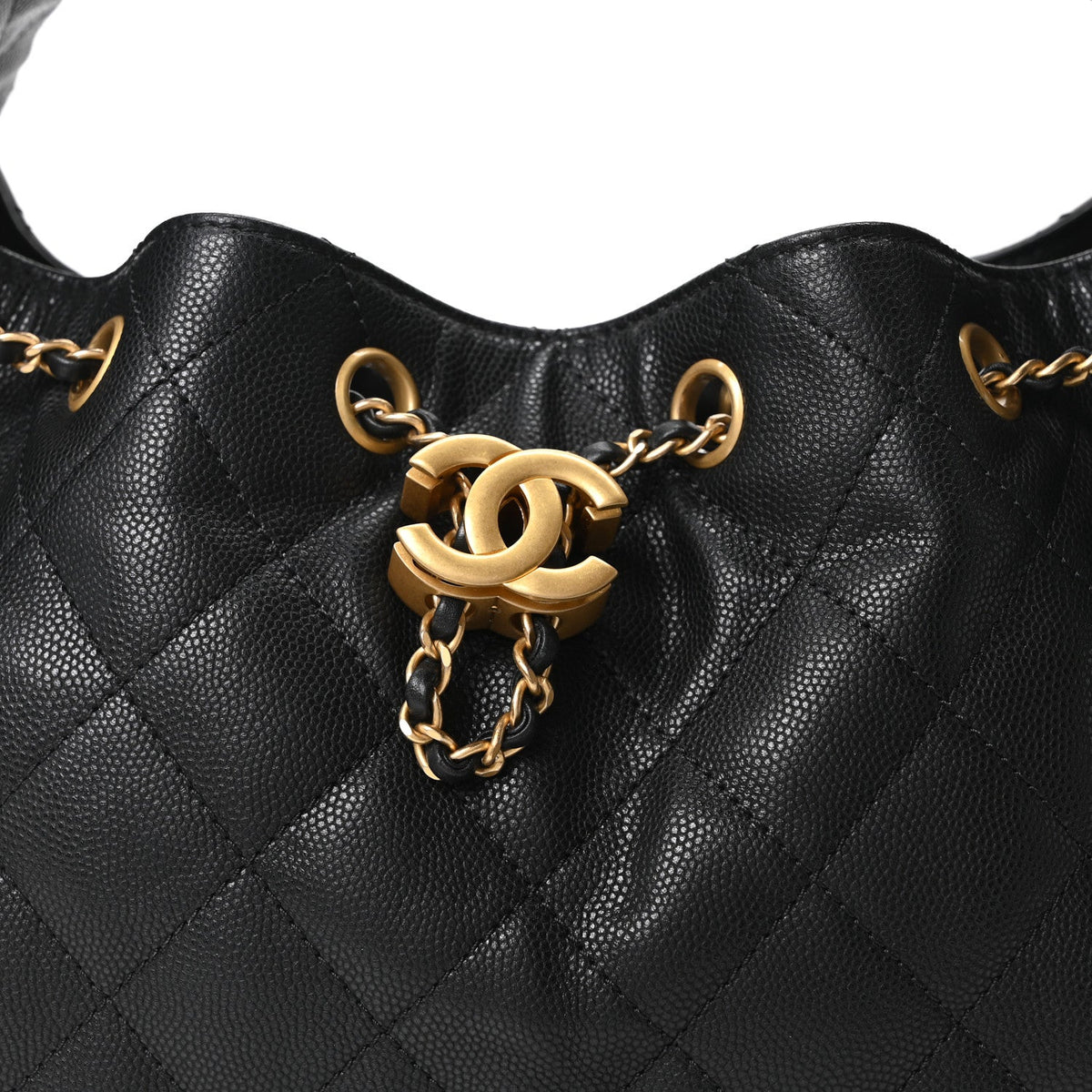Caviar Quilted Small Chanel 25 Handbag Black