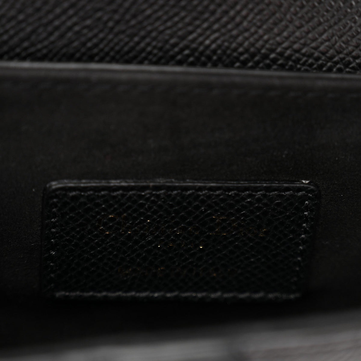 Grained Calfskin Mini Saddle Bag Black