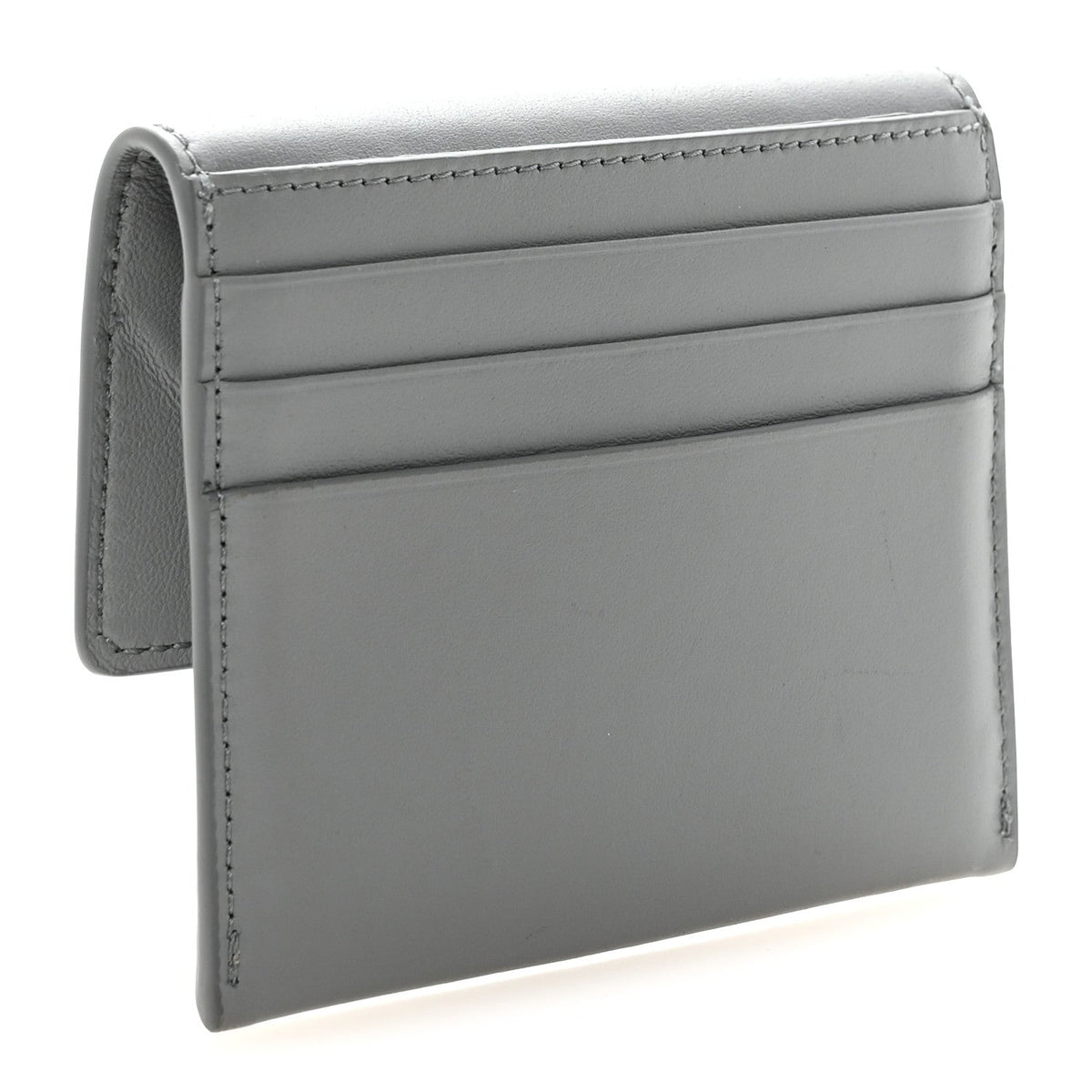Smooth Calfskin Rodeo Flap Card Holder Cloud Grey