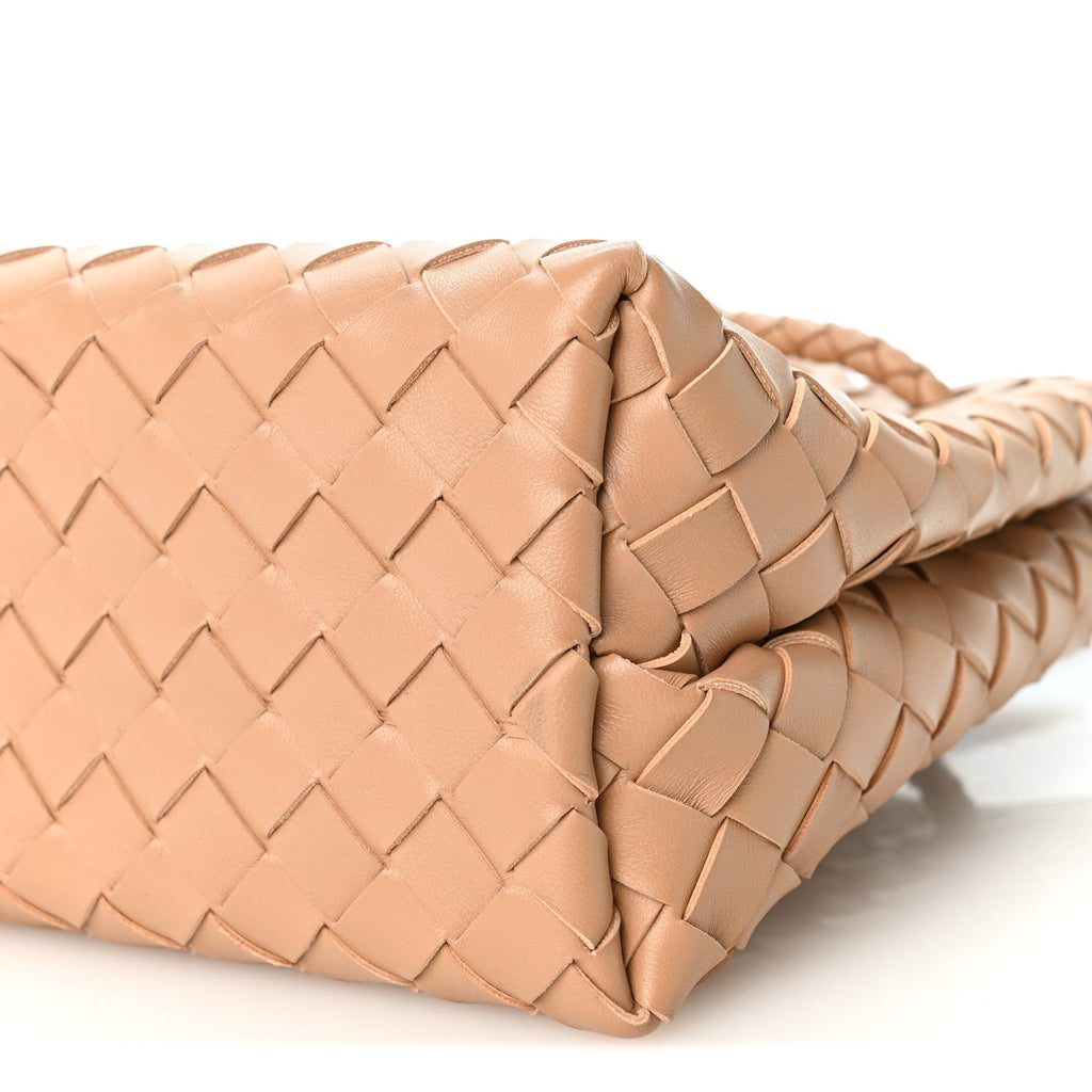 Nappa Intrecciato Small Andiamo Shoulder Bag Biscuit