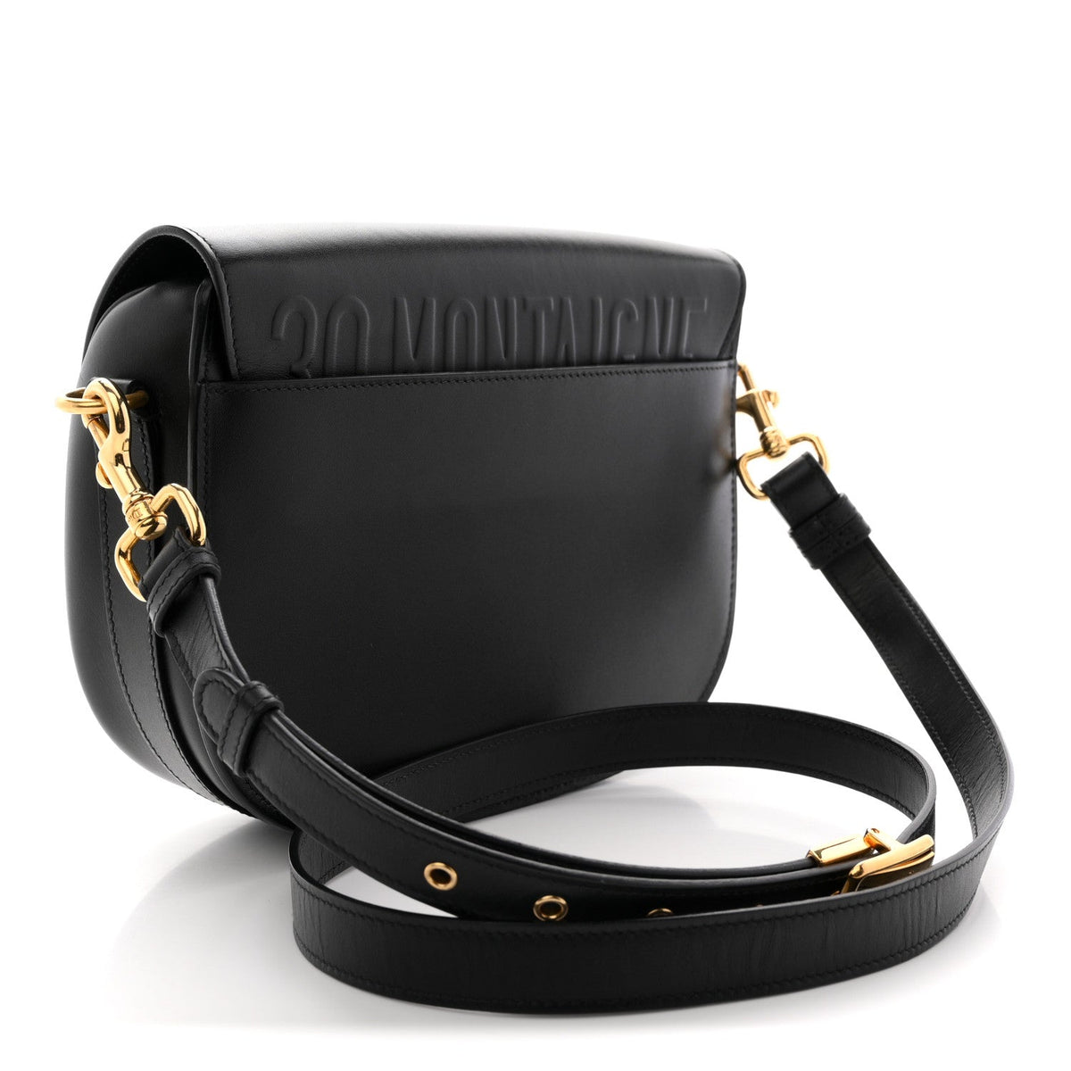 Box Calfskin Medium Bobby Flap Black