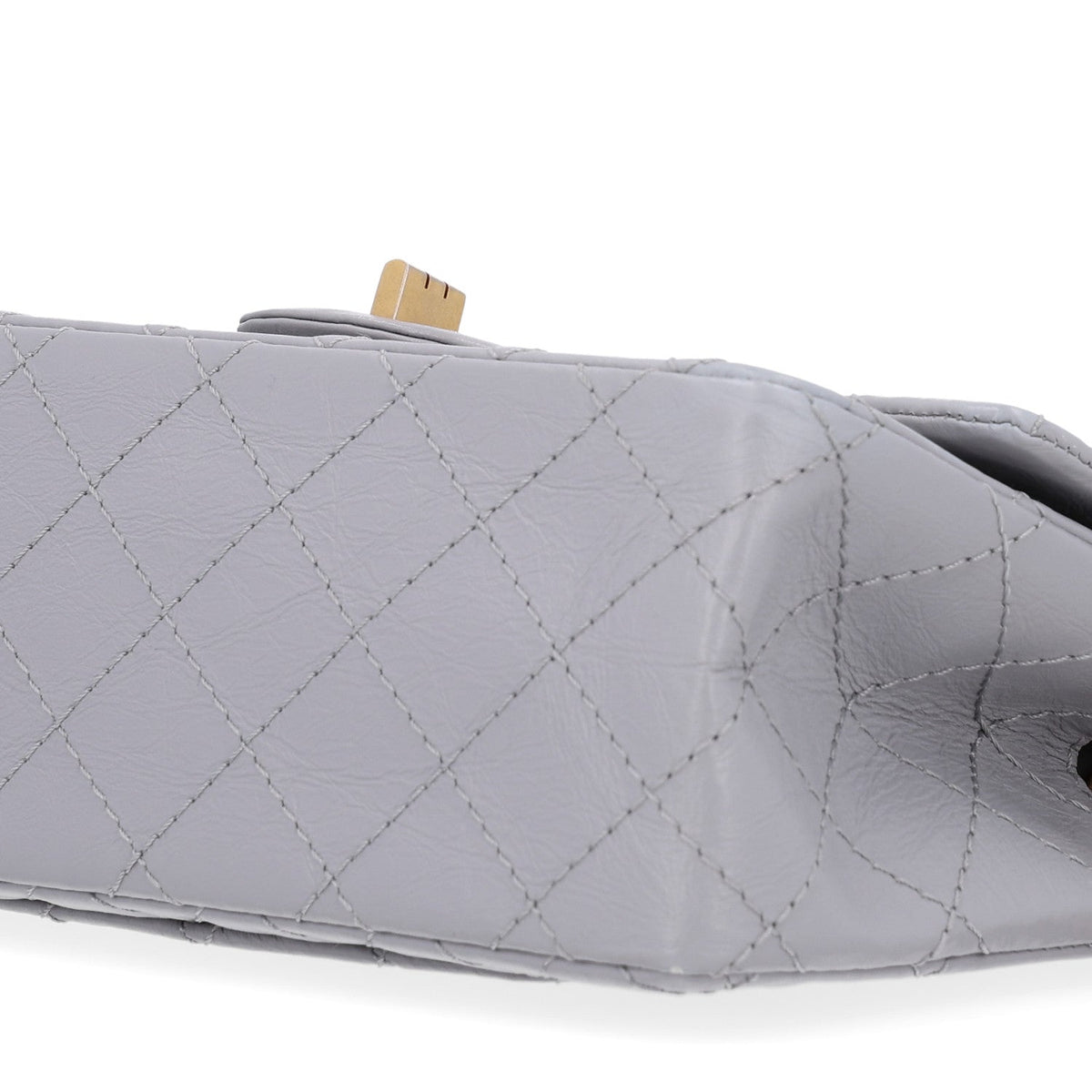 Aged Calfskin Quilted 2.55 Reissue Mini Flap Grey