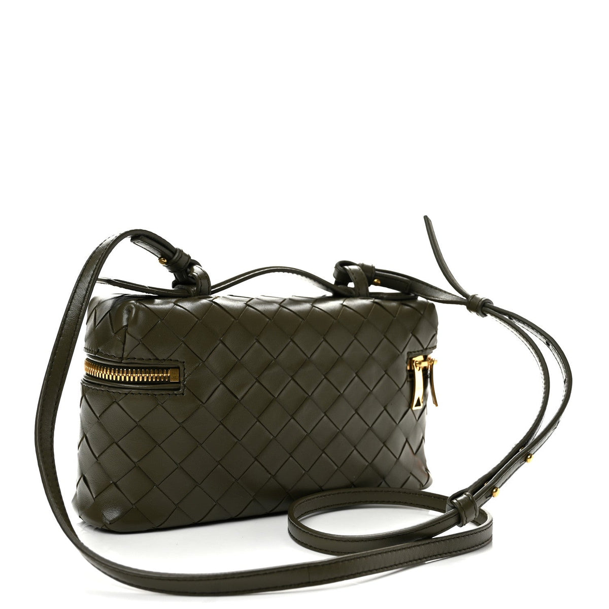 Calfskin Intrecciato Bang Bang Vanity Case Cypress