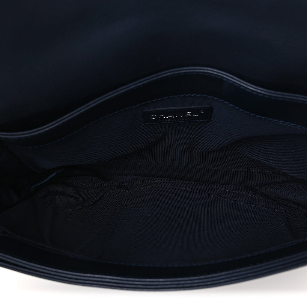 Calfskin New Medium Boy Reverso Flap Navy