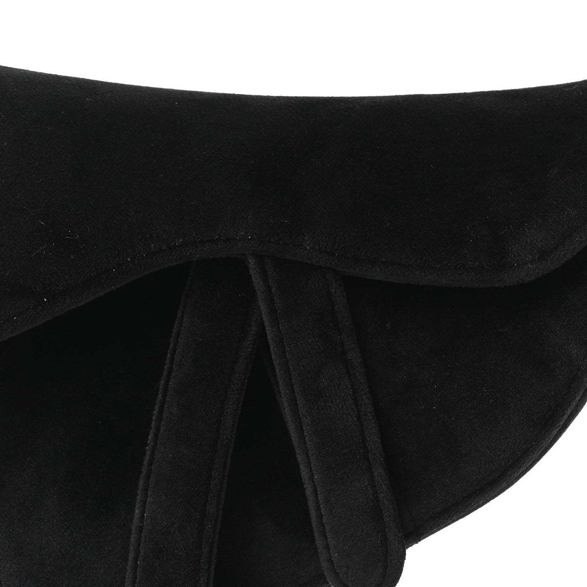 Velvet Crystal Mini Saddle Bag Black