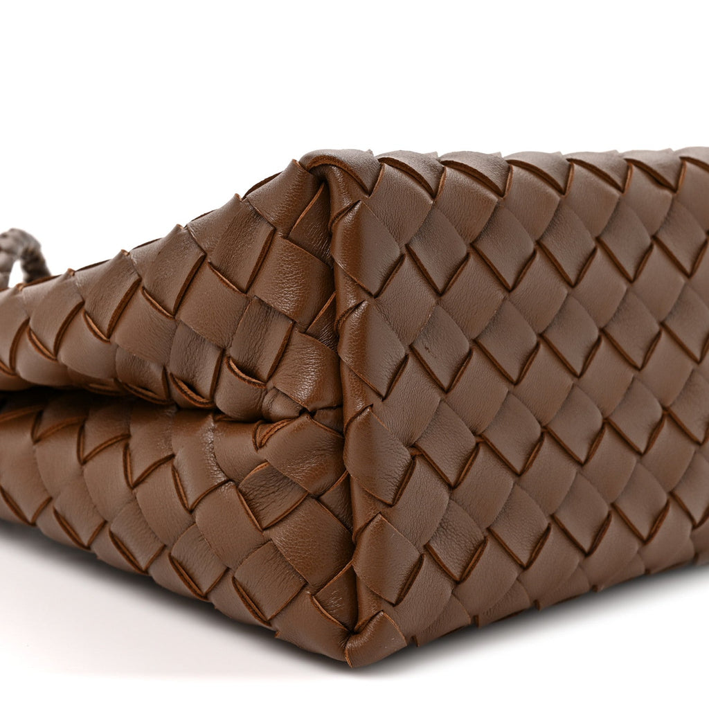 Nappa Intrecciato Small Andiamo Shoulder Bag Nocciola