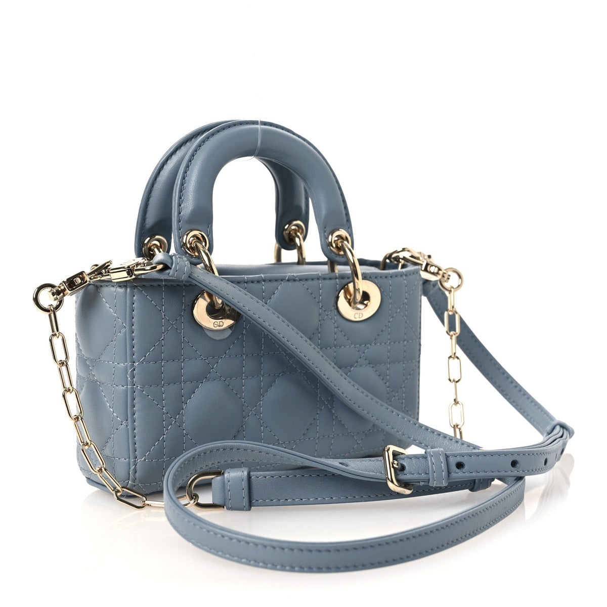Lambskin Cannage Micro Lady D-Joy Cloud Blue