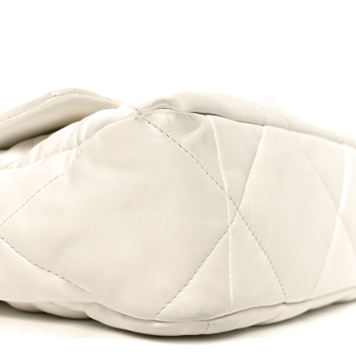 Quilted Large Chanel 19 Flap White