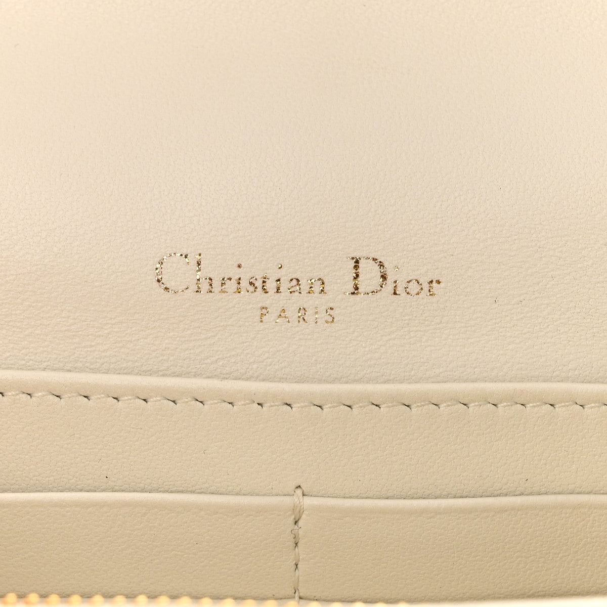Lambskin Cannage Chain My Dior Daily Chain Pouch Latte