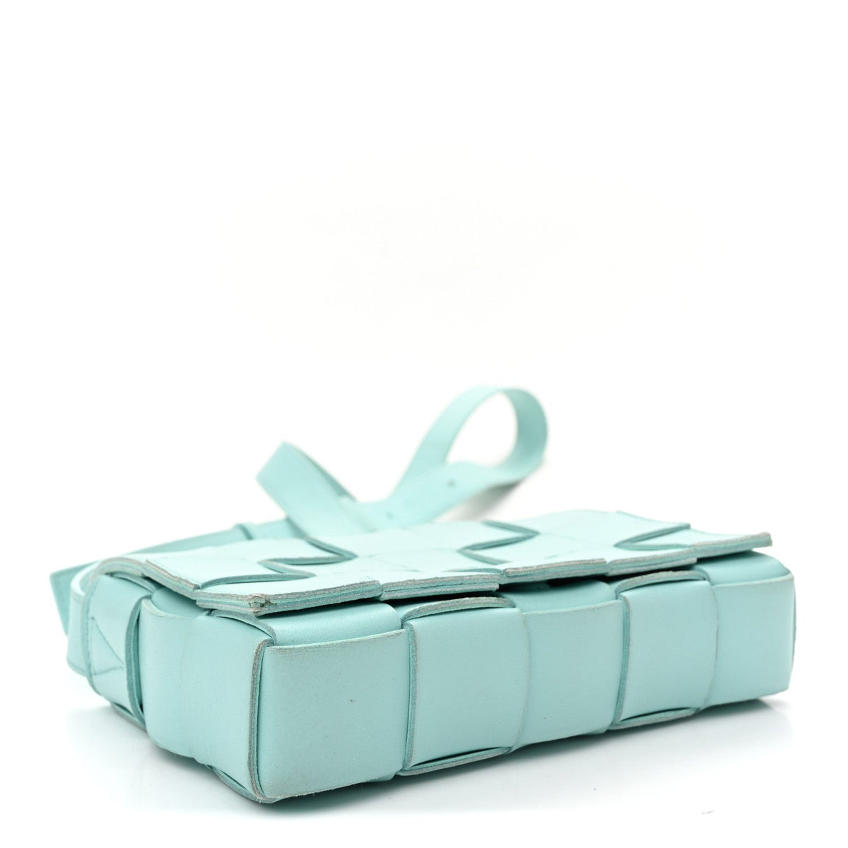 Lambskin Maxi Intrecciato Small Cassette Crossbody Bag  Celadon