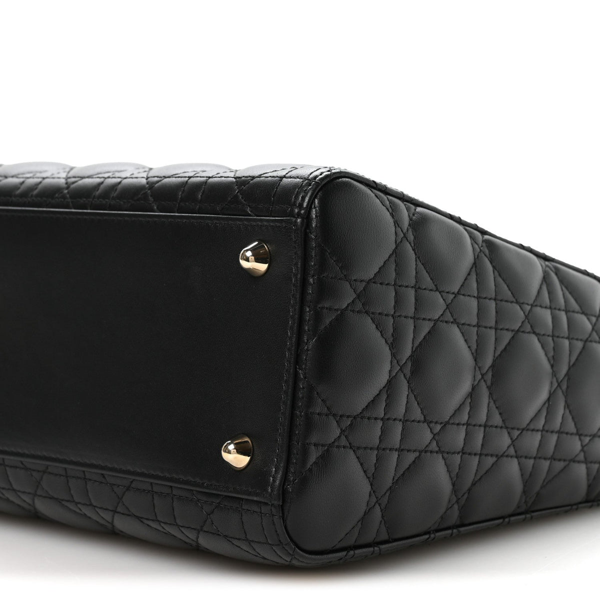 Lambskin Cannage Large Lady Dior Black