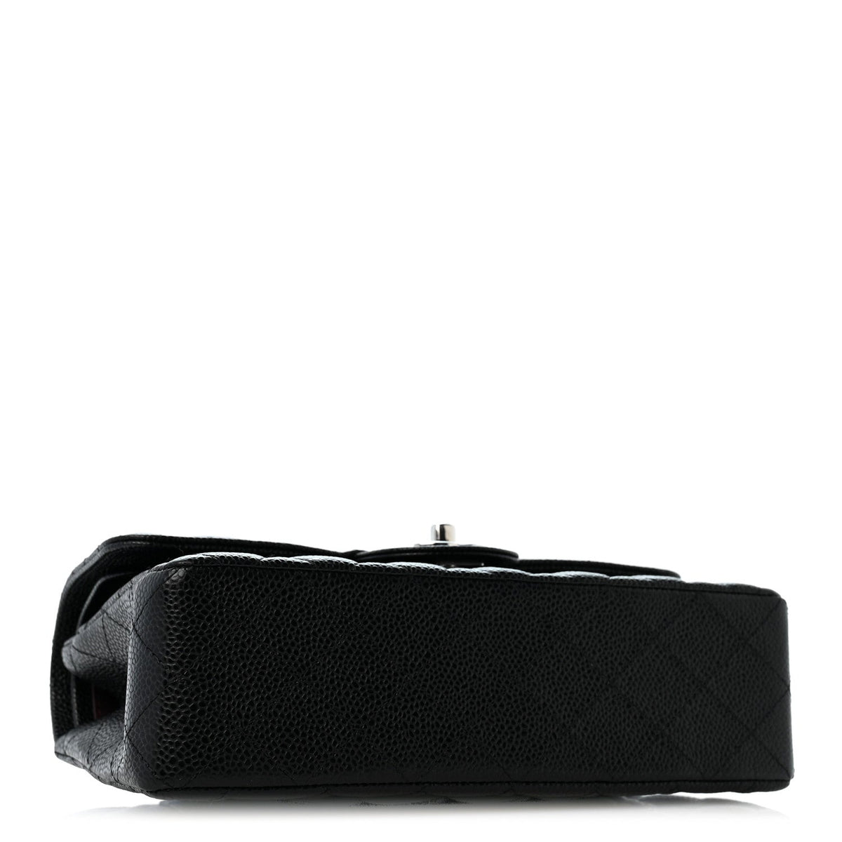 Caviar Quilted Small Double Flap Black