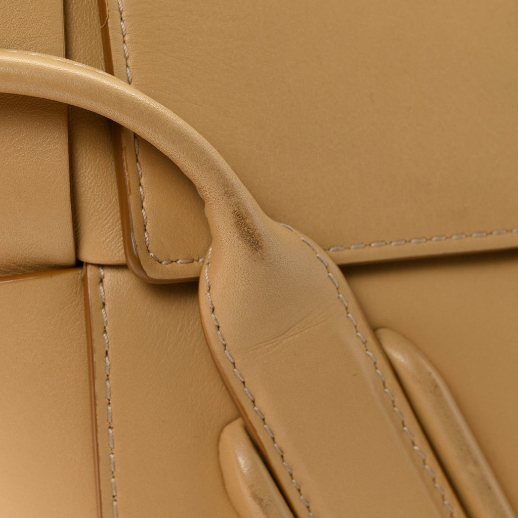 French Calfskin Maxi Intrecciato Small Arco Tapioca
