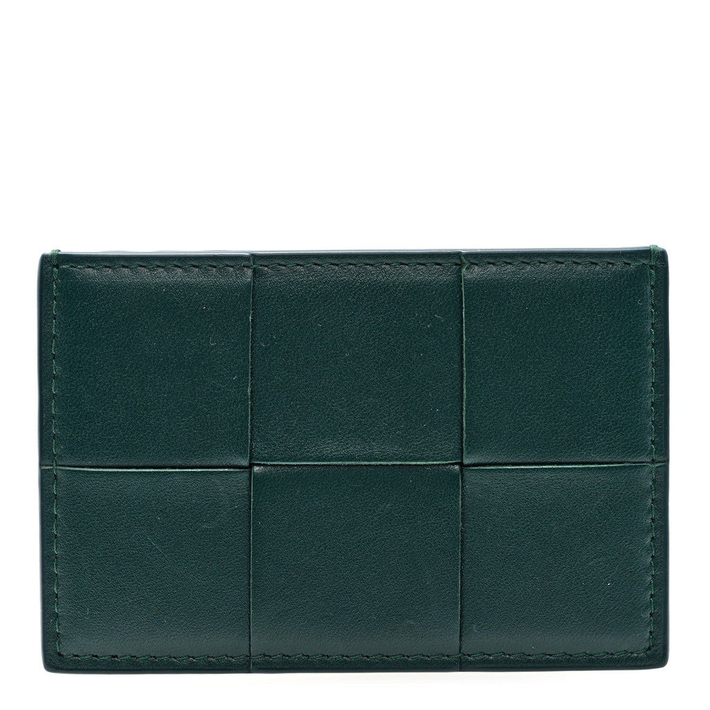 Nappa Maxi Intrecciato Card Holder Raintree