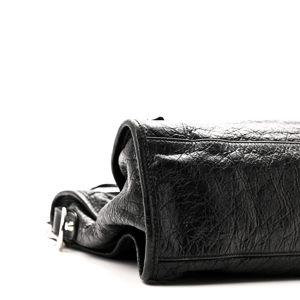 Agneau Classic Silver Hardware City Black