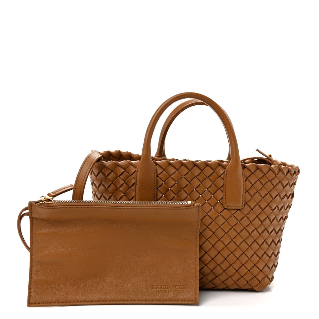 Nappa Intrecciato Mini Cabat Caramel
