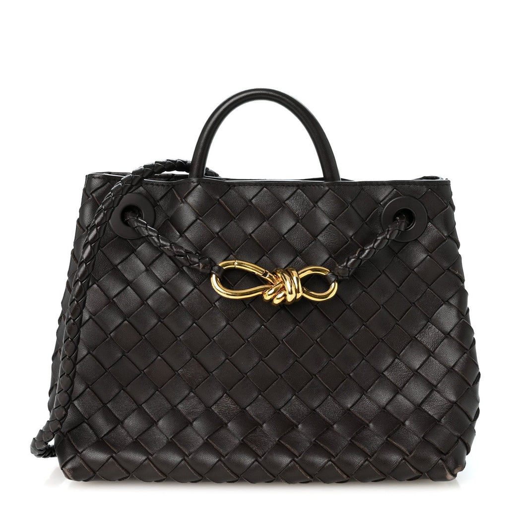 Nappa Intrecciato Small Andiamo Shoulder Bag Fondant