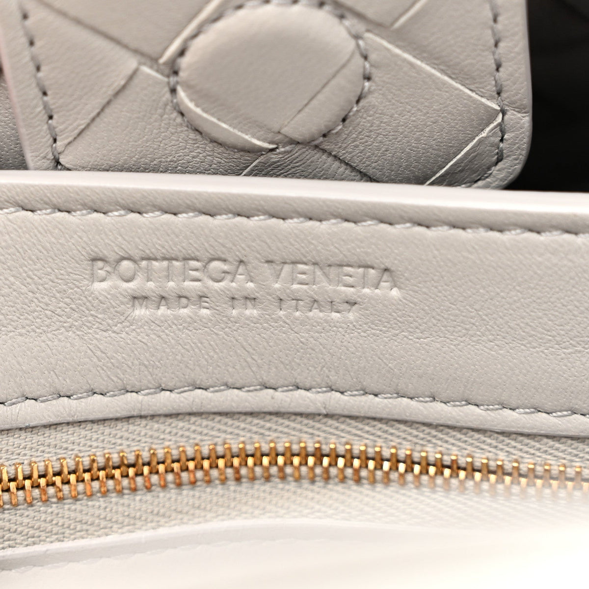 Nappa Intrecciato Small Andiamo Shoulder Bag Sterling