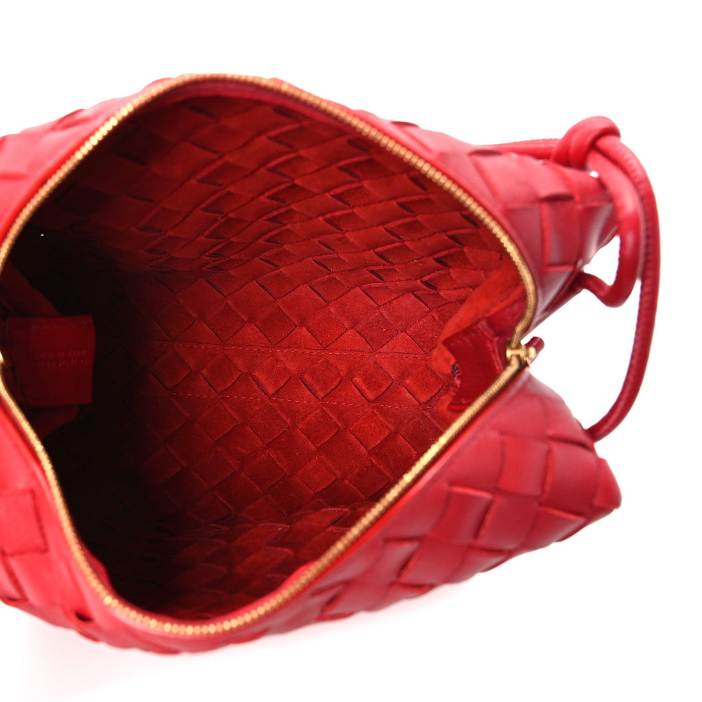 Nappa Intrecciato Small Loop Camera Bag Apple Candy