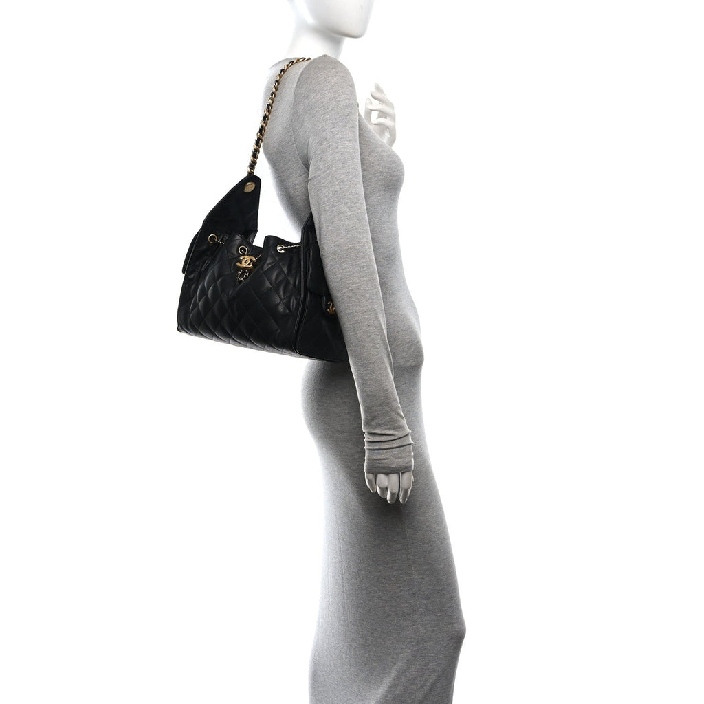 Caviar Quilted Small Chanel 25 Handbag Black