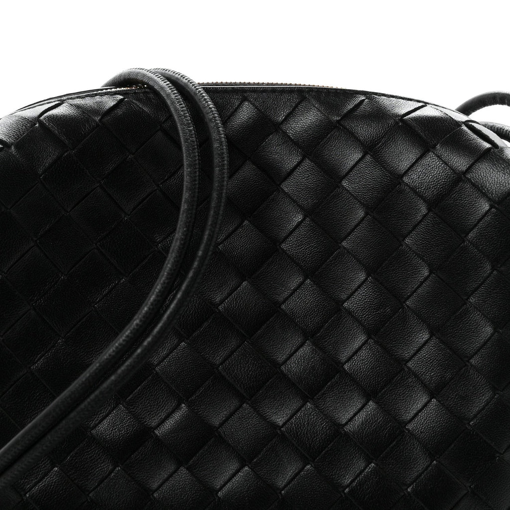 Nappa Intrecciato Small Loop Camera Bag Black