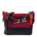 Wool Calfskin Quilted Medium Gabrielle Hobo Red
