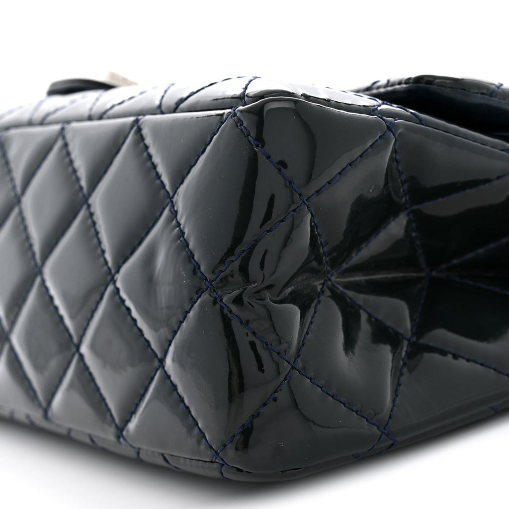 Patent Quilted 2.55 Reissue 227 Flap Dark Blue