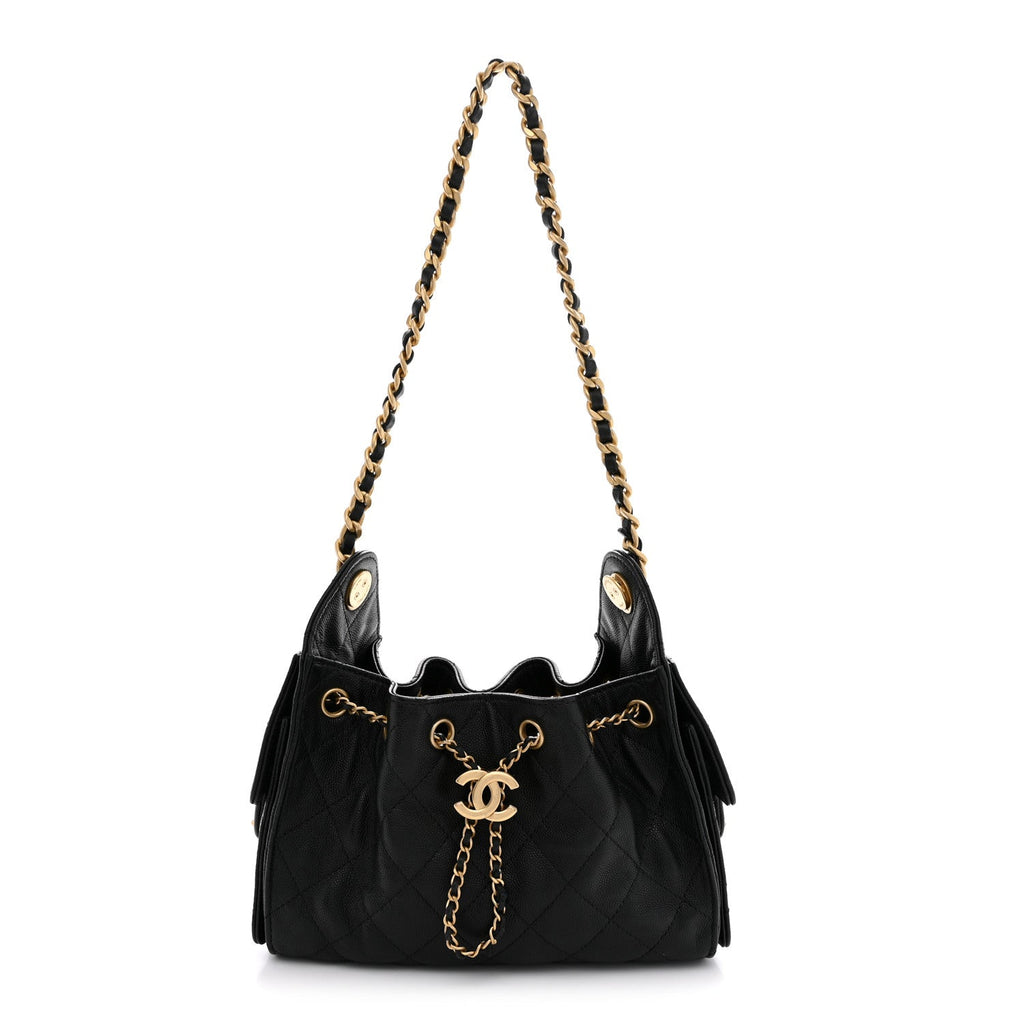 Caviar Quilted Mini Chanel 25 Handbag Black