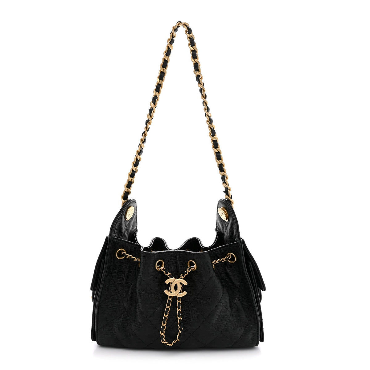 Caviar Quilted Mini Chanel 25 Handbag Black