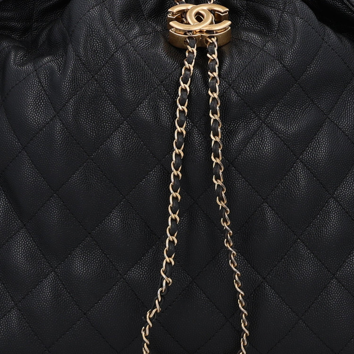 Caviar Quilted Medium Chanel 25 Handbag Black