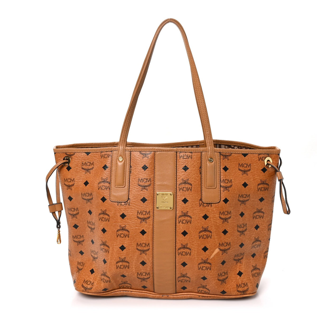 Visetos Medium Liz Reversible Shopper Tote Cognac