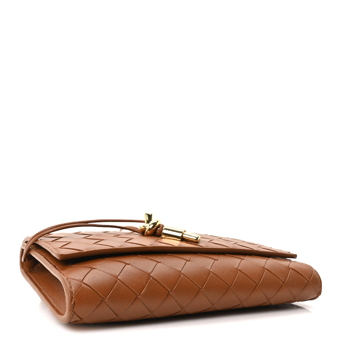 Nappa Intrecciato Andiamo Pouch On Strap Tannin