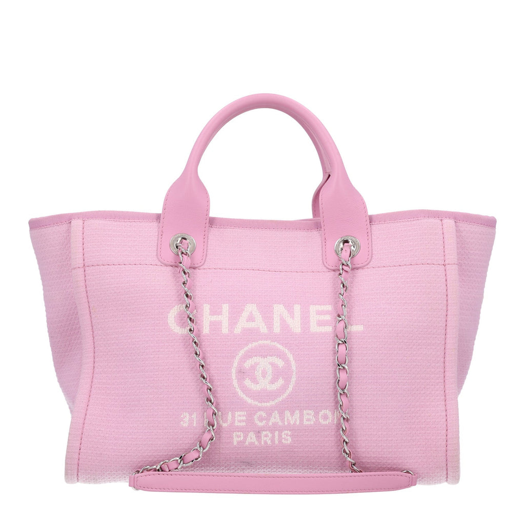 Mixed Fibers Small Deauville Tote Dark Pink