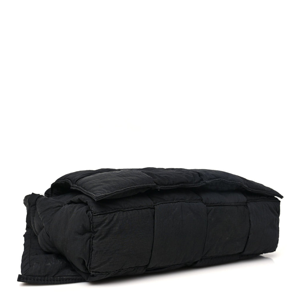 Nylon Intrecciato Padded Tech Cassette Bag Black