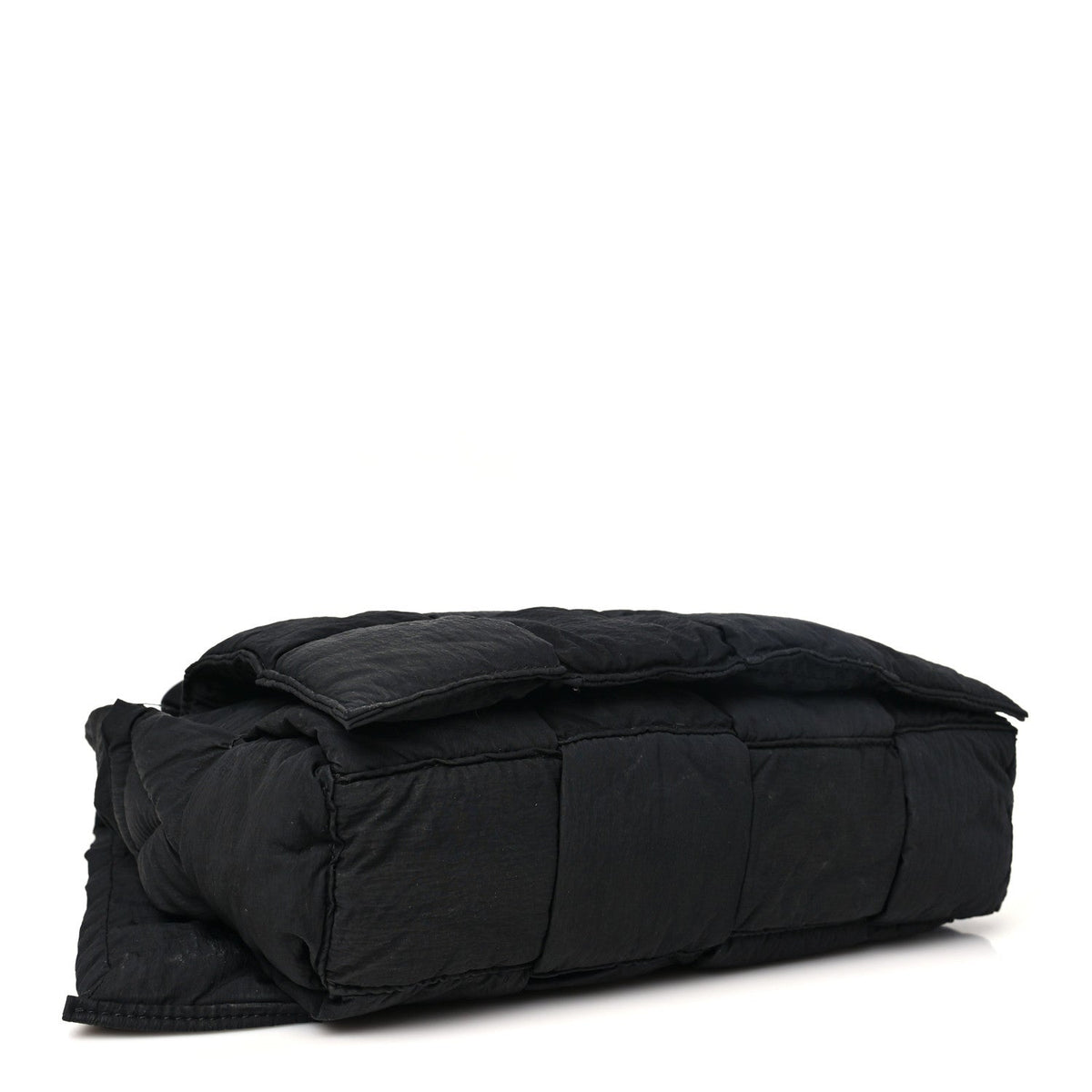 Nylon Intrecciato Padded Tech Cassette Bag Black