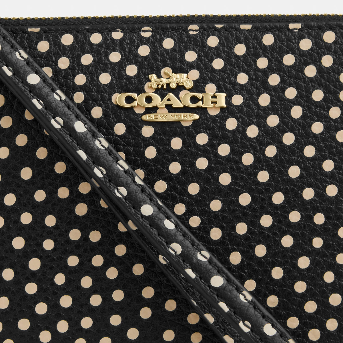 Coach Outlet Corner Zip Wristlet With Spot Print