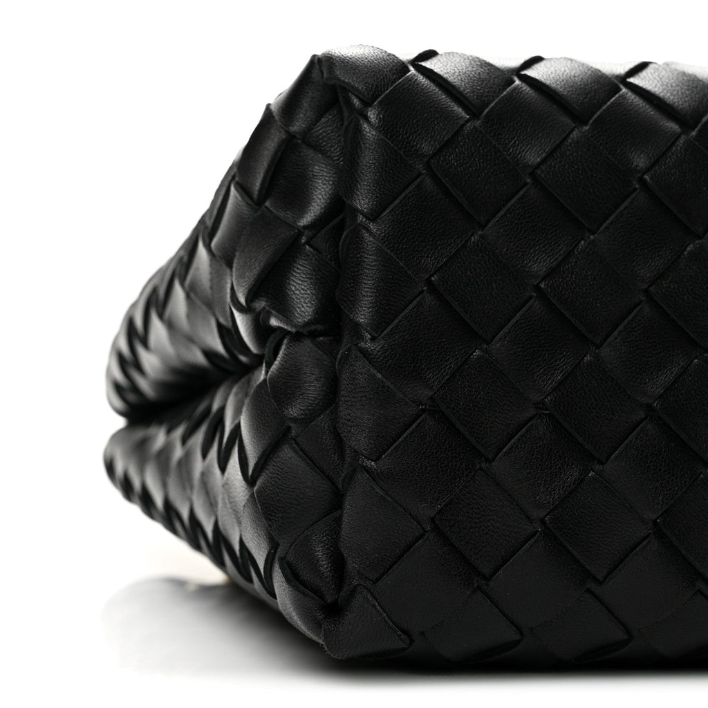 Nappa Intrecciato Small Andiamo With Chain Shoulder Bag Black