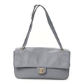 Grained Calfskin Small Souplissimo Maxi Flap Gray