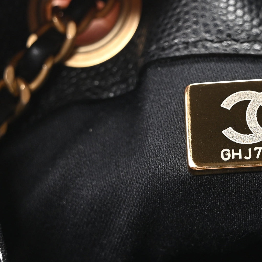 Caviar Quilted Small Chanel 25 Handbag Black